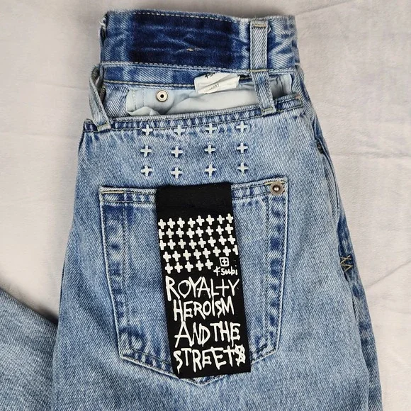 Ksubi Jeans Womens Size 23 Playback Authentik Kut Out High Rise Blue Denim